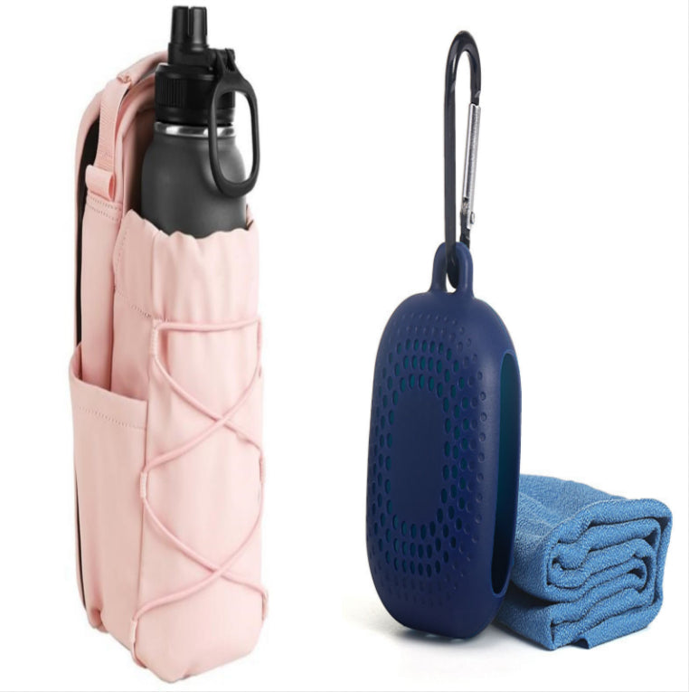 Magnetic Water Bottle Holder Bag - Hands-Free Crossbody Gym Sling