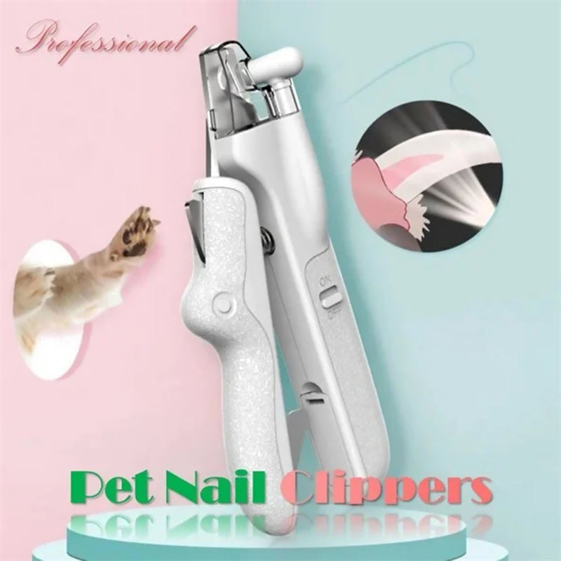 LED Pet Nail Clippers - Professional Dog & Cat Nail Trimmer with Light