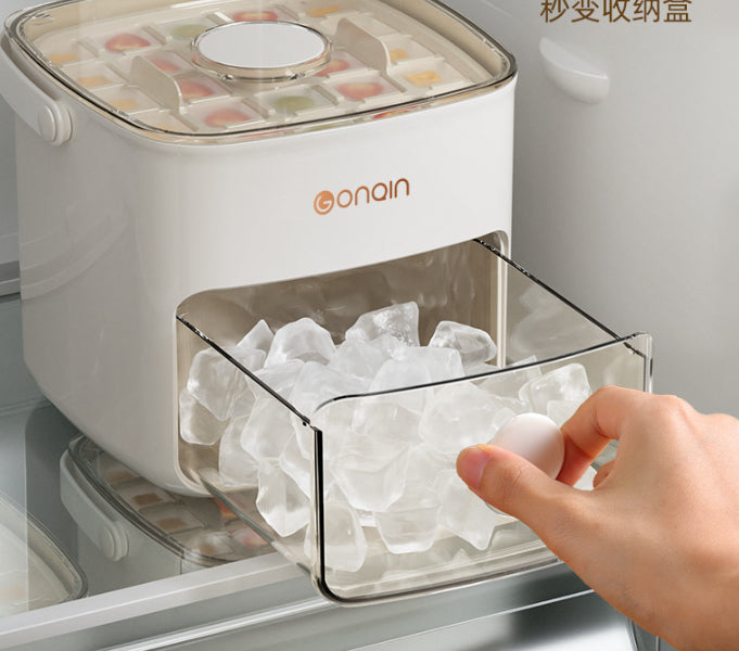 Portable Ice Cube Maker Tray - Quick-Release Silicone Ice Mold