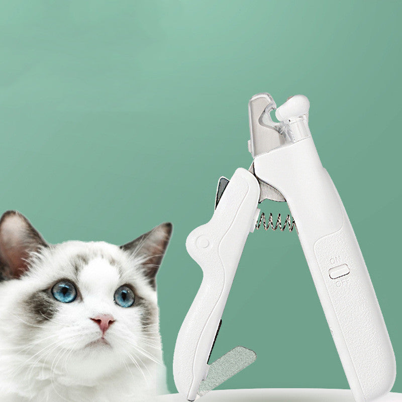 LED Pet Nail Clippers - Professional Dog & Cat Nail Trimmer with Light