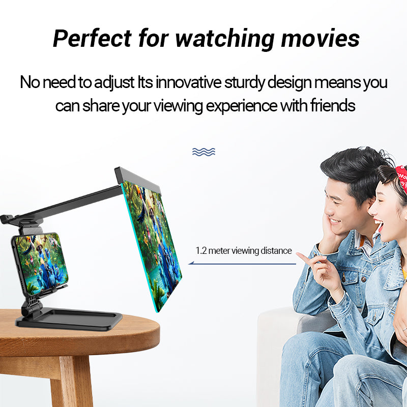 12" Phone Screen Amplifier - Foldable 3D Movie Magnifier Stand