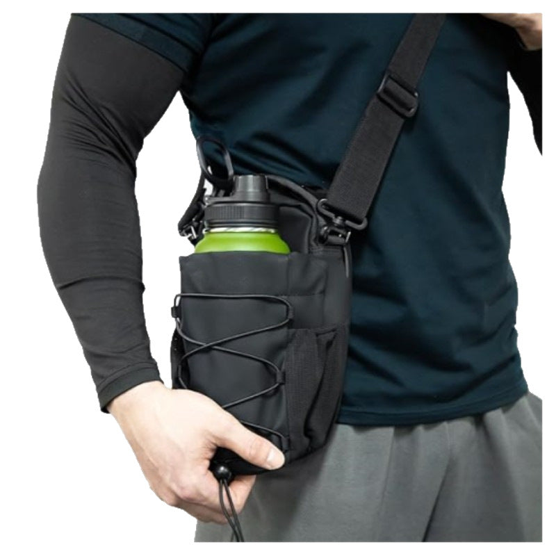 Magnetic Water Bottle Holder Bag - Hands-Free Crossbody Gym Sling