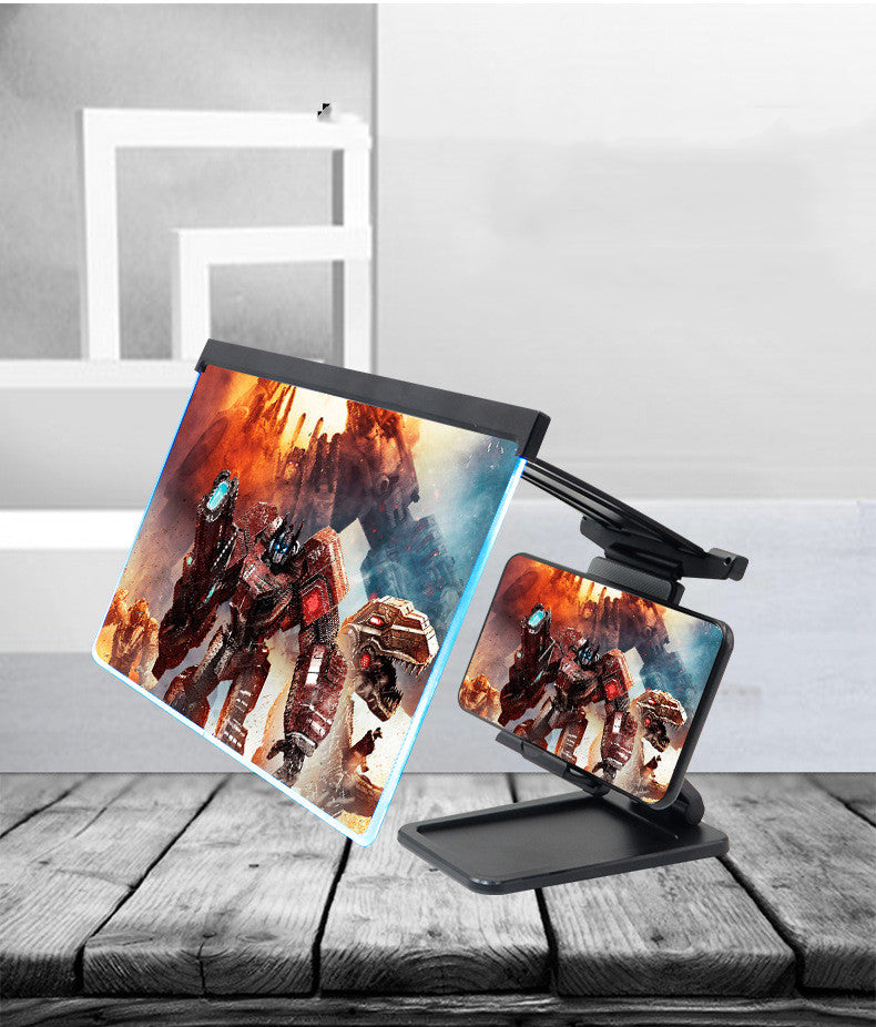 12" Phone Screen Amplifier - Foldable 3D Movie Magnifier Stand